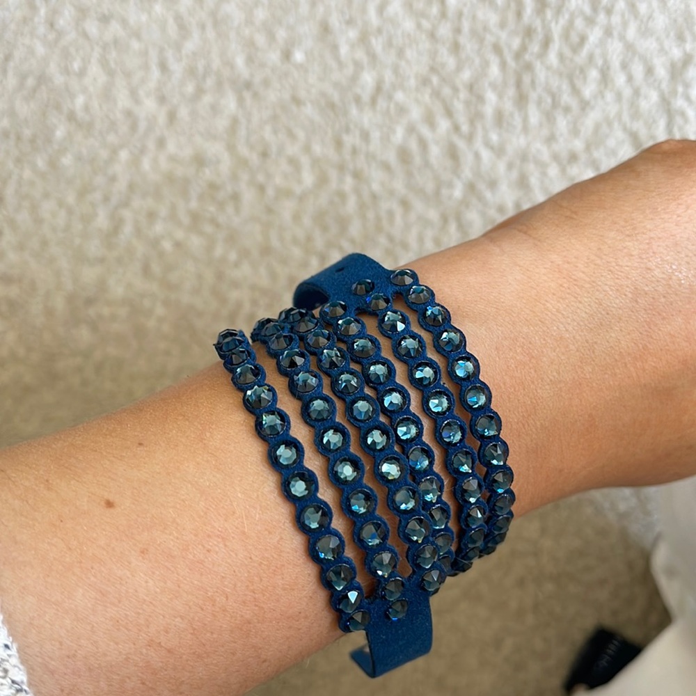 Swarovski blue wrap around bracelet